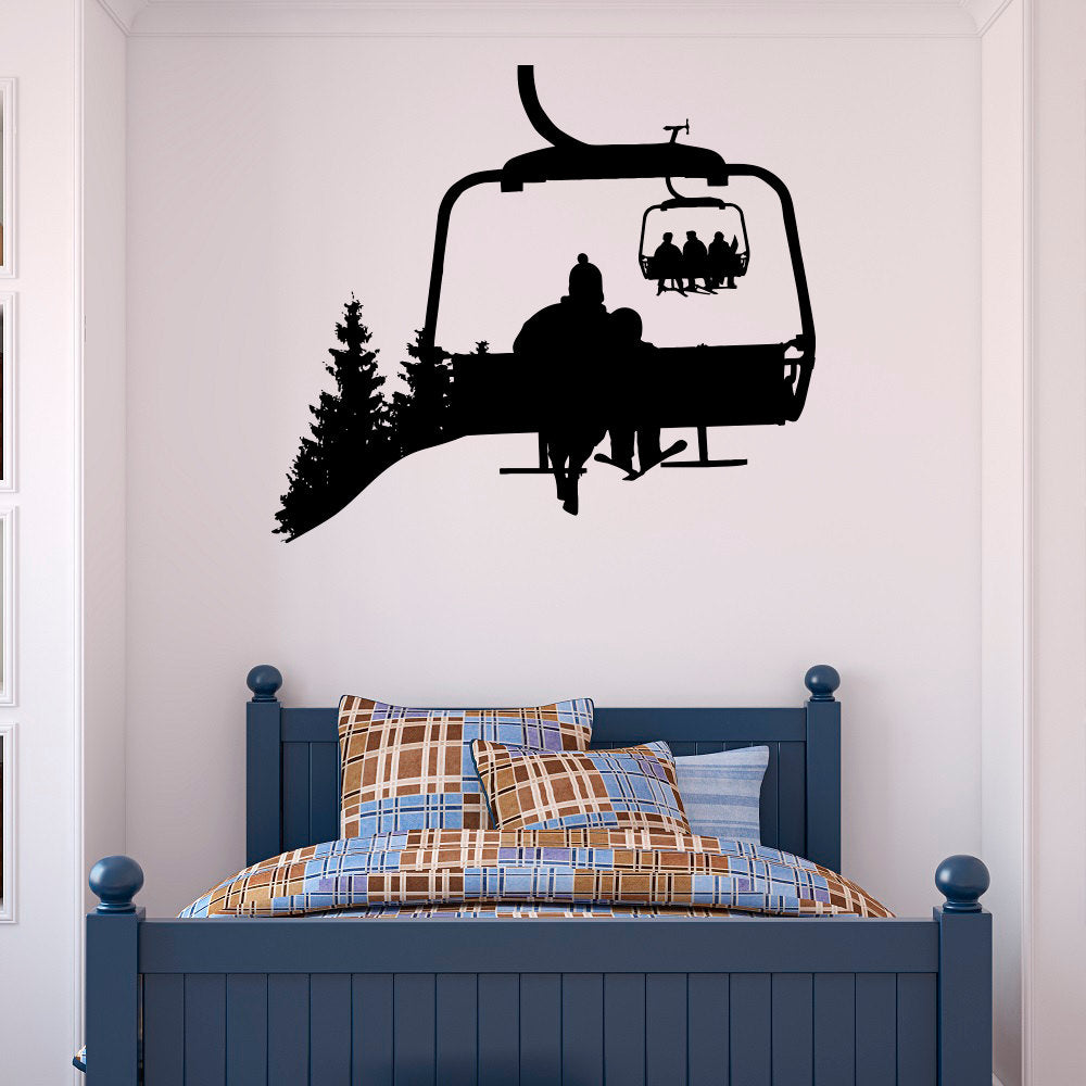 Ski Lift Wall Decal