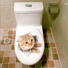 Cat Look Hole Toilet Decal