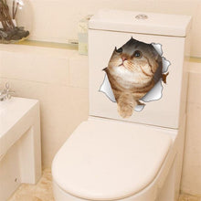 Cat Look Hole Toilet Decal