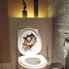 Cat Look Hole Toilet Decal