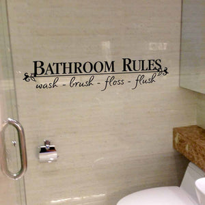 Bathroom Rules Shower Decal