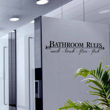 Bathroom Rules Shower Decal