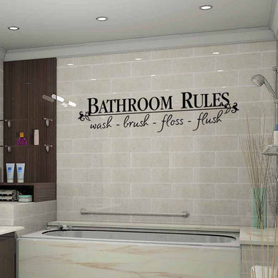Bathroom Rules Shower Decal