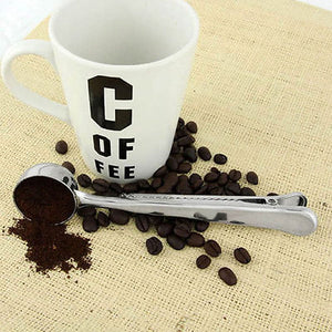 Multifunction Stainless Steel Coffee Scoop With Clip Coffee