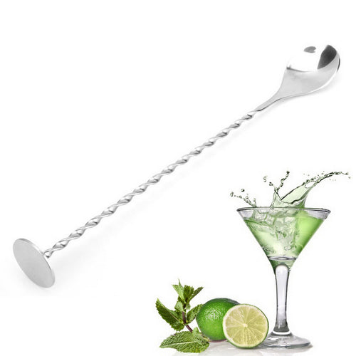 New Stainless Steel Threaded Bar Spoon Swizzle Stick
