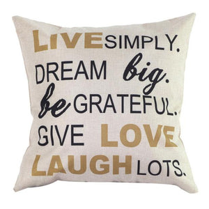 Live Simply Vintage Pillow Cover