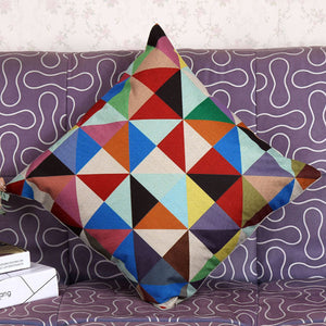 Funky Geometric Pillow Case Cushion Cover