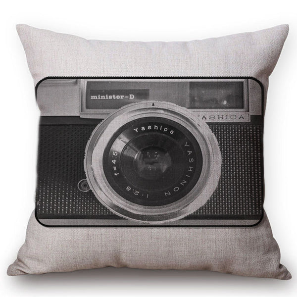 Vintage Camera Cushion Cover