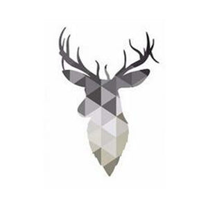 Geometric Nordic Deer Wall Art