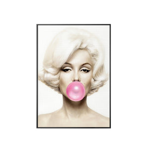 Marilyn Monroe Bubbles Gum Canvas