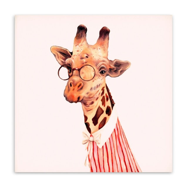 Dapper Giraffe Wall Canvas