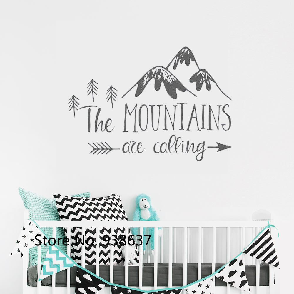 Mountains Are Calling Wall Decal