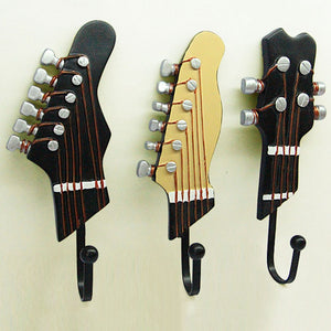 Retro Guitar Three Piece Wall Hooks