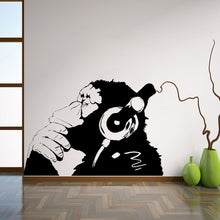 Banksy DJ Monkey Graffiti Wall Decal