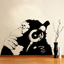 Banksy DJ Monkey Graffiti Wall Decal