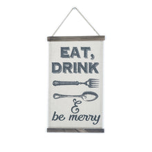 Eat, Drink & Be Merry Hanging Canvas