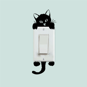 Peeking Cat Decal