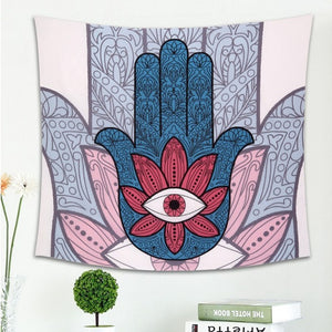 Buddhist Handprints Wall Tapestry