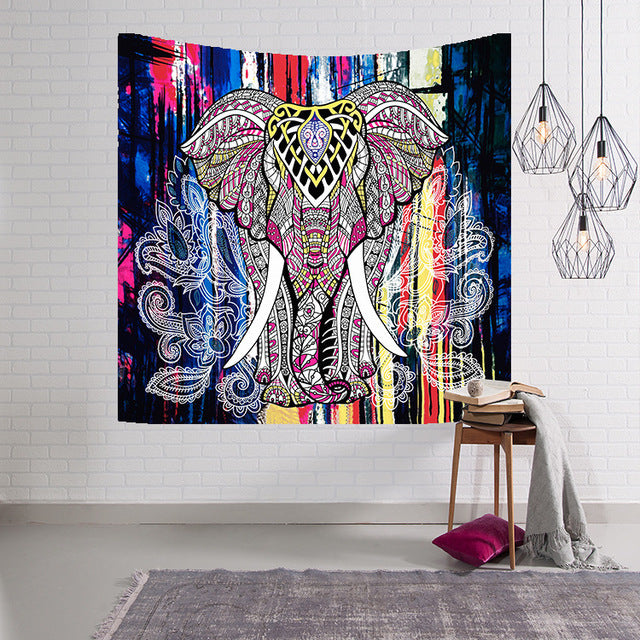 Hippie Elephant Tapestry