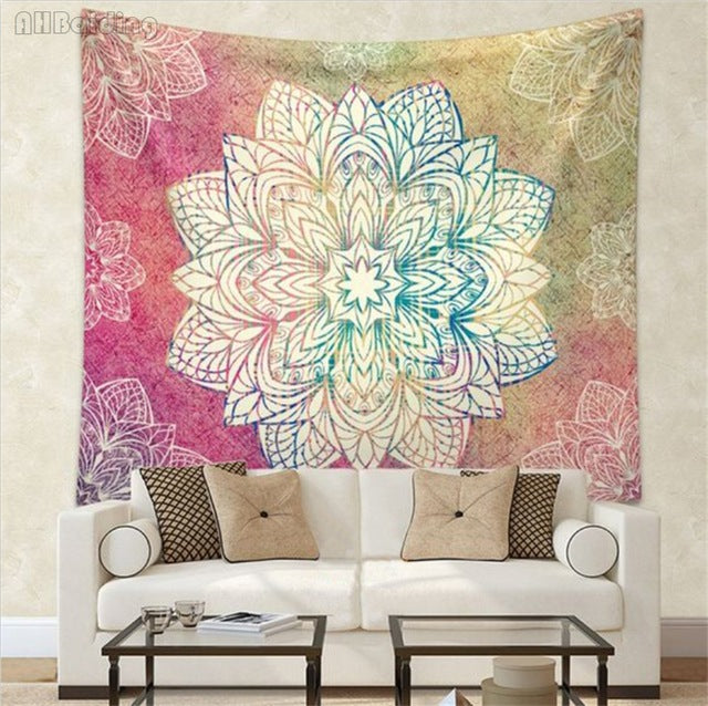 Lotus Floral Bohemian Tapestry